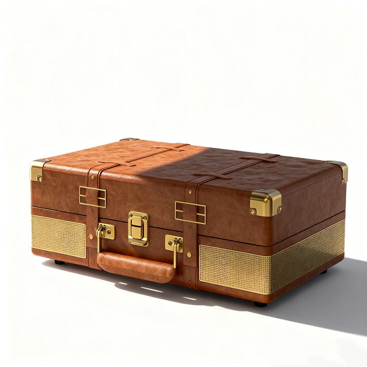 Dual Bluetooth Suitcase Record Player with Built-In Speakers