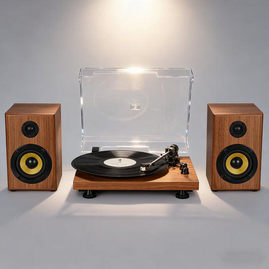 High-Fidelity Turntable with Bluetooth & Speakers