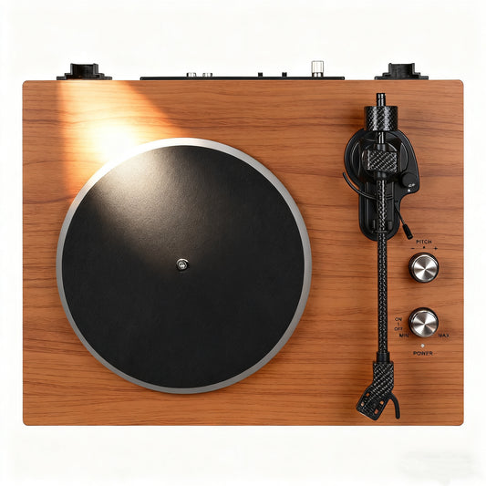 High-Fidelity Turntable with Bluetooth & Speakers