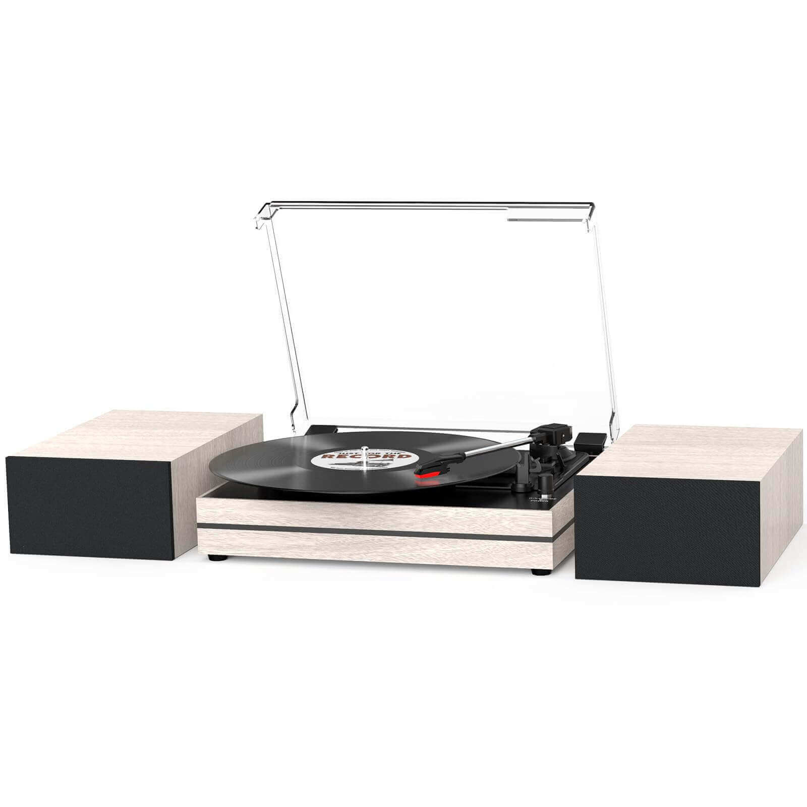 Vinyl Record Player with External Speakers, White R612-2