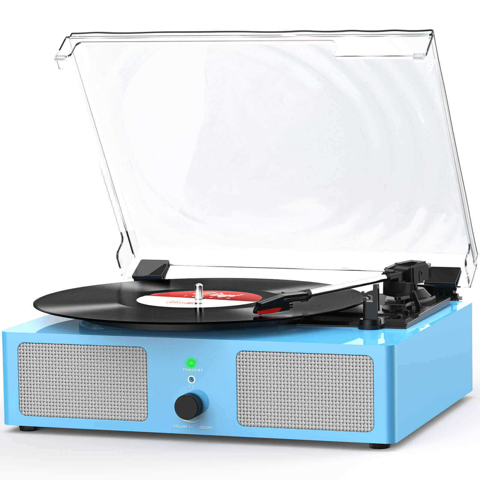 High-Quality Vinyl Record Player - Blue with Built-in Speakers by UDREAMER