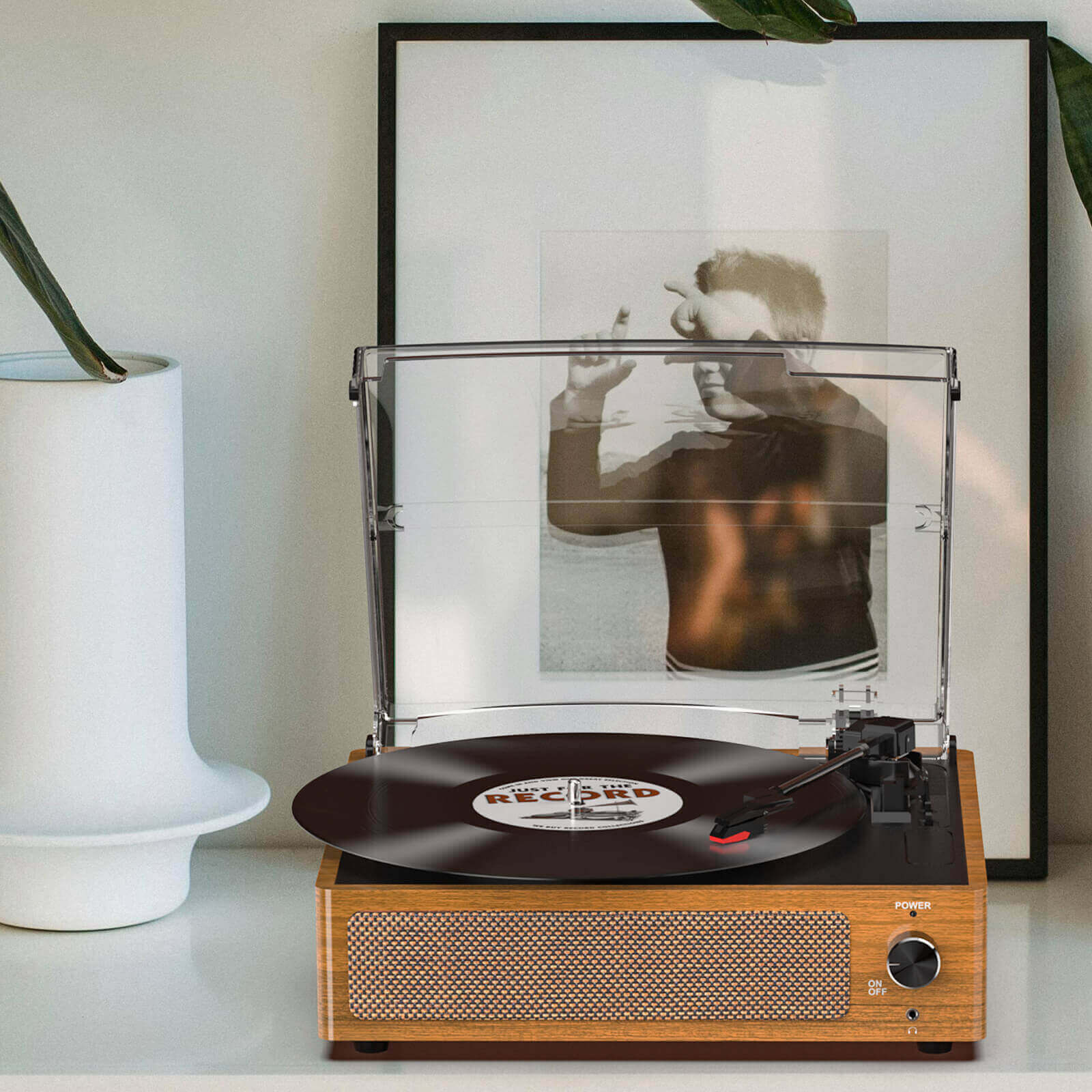 Stylish Vintage Belt-Driven Record Player , R608