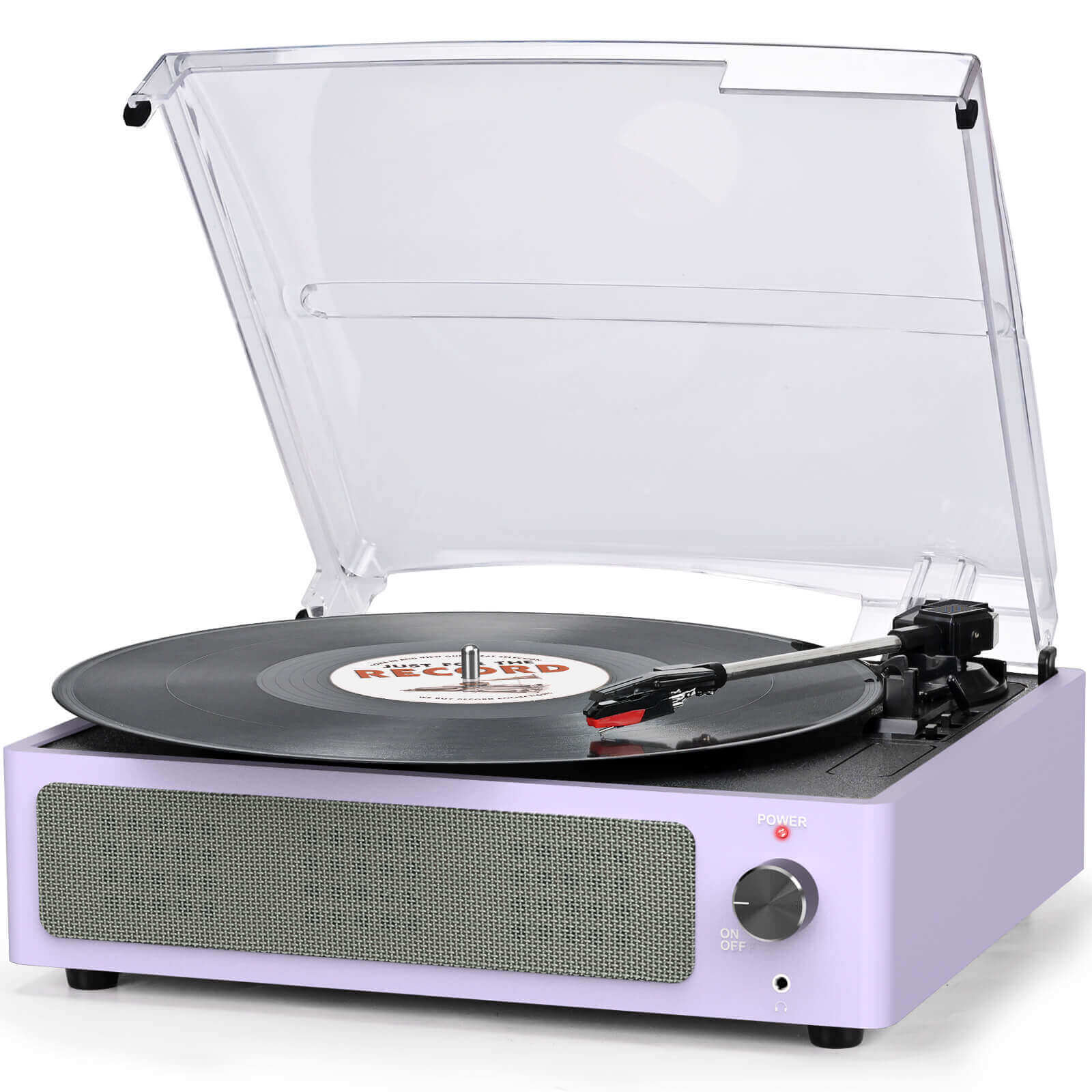 Stylish Vintage Belt-Driven Record Player , Vintage Purple R608