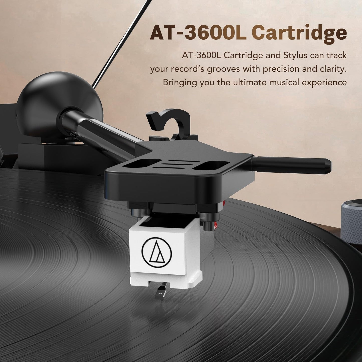 RetroAudio Vinyl Record Player with Built-in Stereo Speakers, High Fidelity Turntables for Vinyl Records with Adjustable Light Bar, Magnetic Cartridge, Upgraded BT5.4, 2-Speed/RCA Out, Birthday Gift