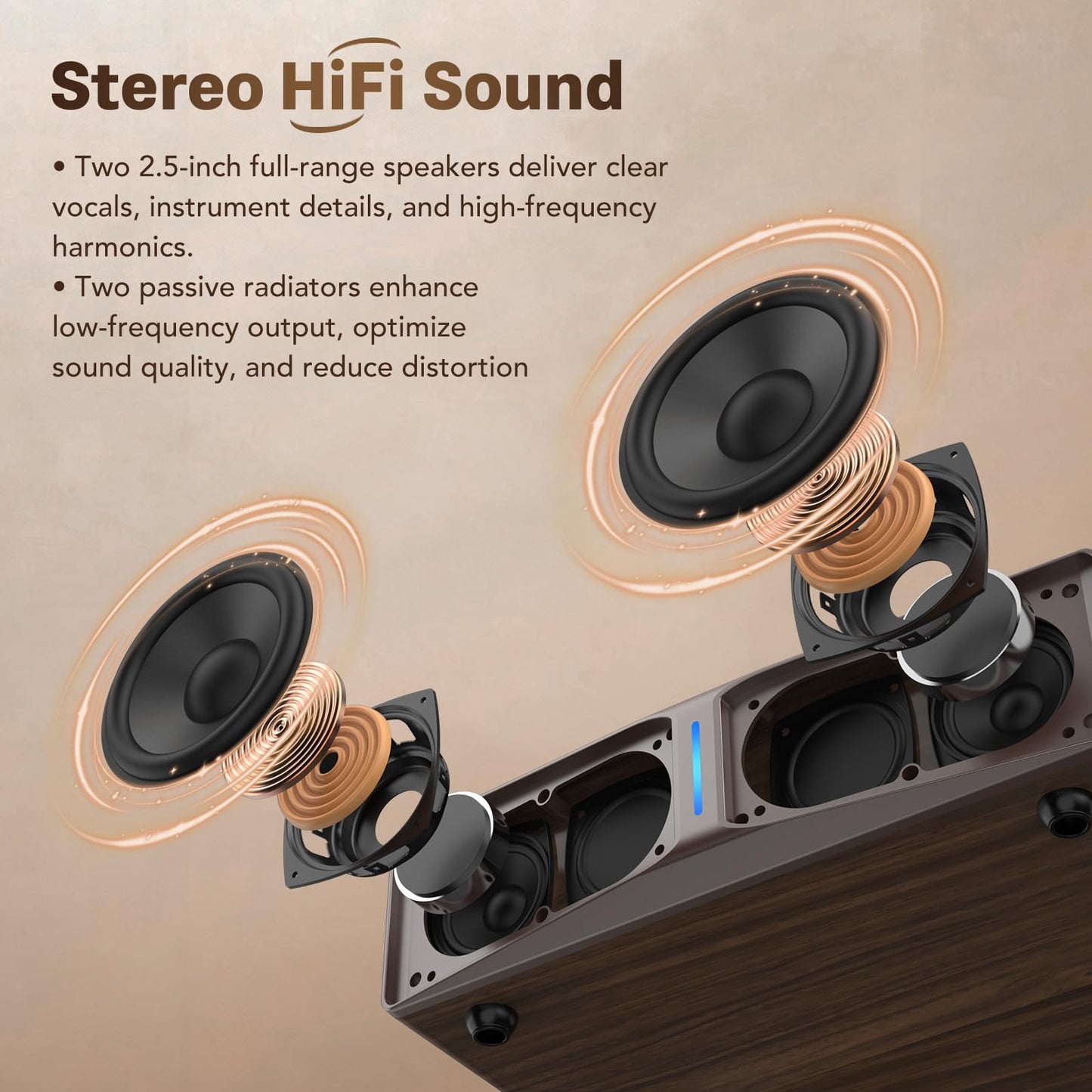 RetroAudio Vinyl Record Player with Built-in Stereo Speakers, High Fidelity Turntables for Vinyl Records with Adjustable Light Bar, Magnetic Cartridge, Upgraded BT5.4, 2-Speed/RCA Out, Birthday Gift