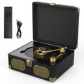 Wavelegend Retro CD Player Bluetooth Portable with Hifi Speakers, Remote Control Desktop Suitcase Music Player with V5.4 BT in&out