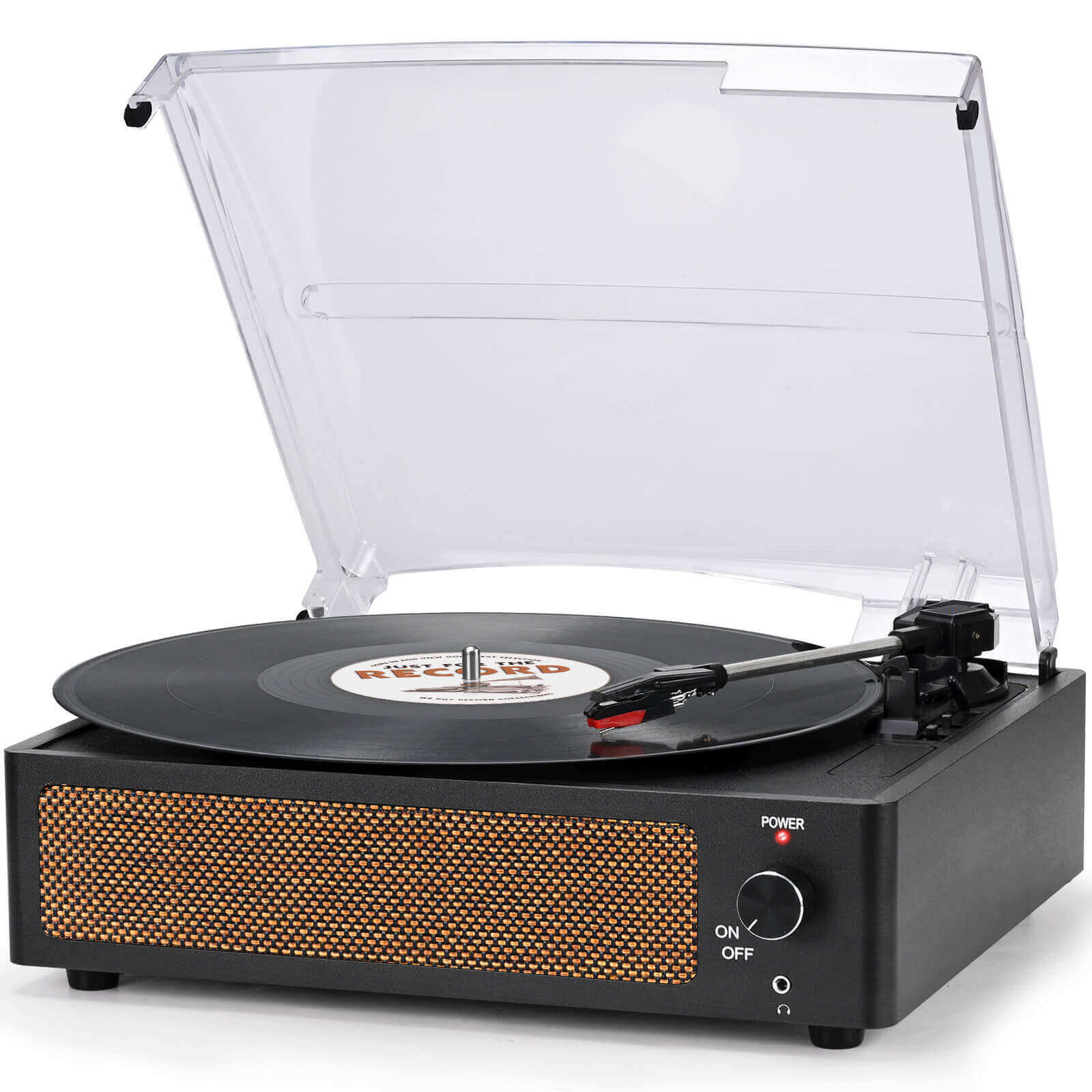 Stylish Vintage Belt-Driven Record Player - Black by RETROLIFE