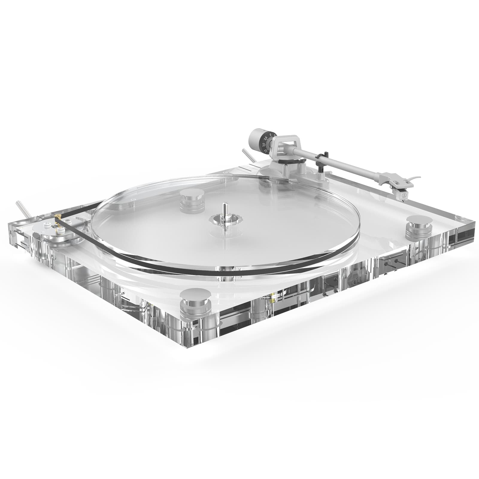 WAVELEGEND the Full Acrylic High Fidelity Bluetooth Vinyl Turntable ICE1