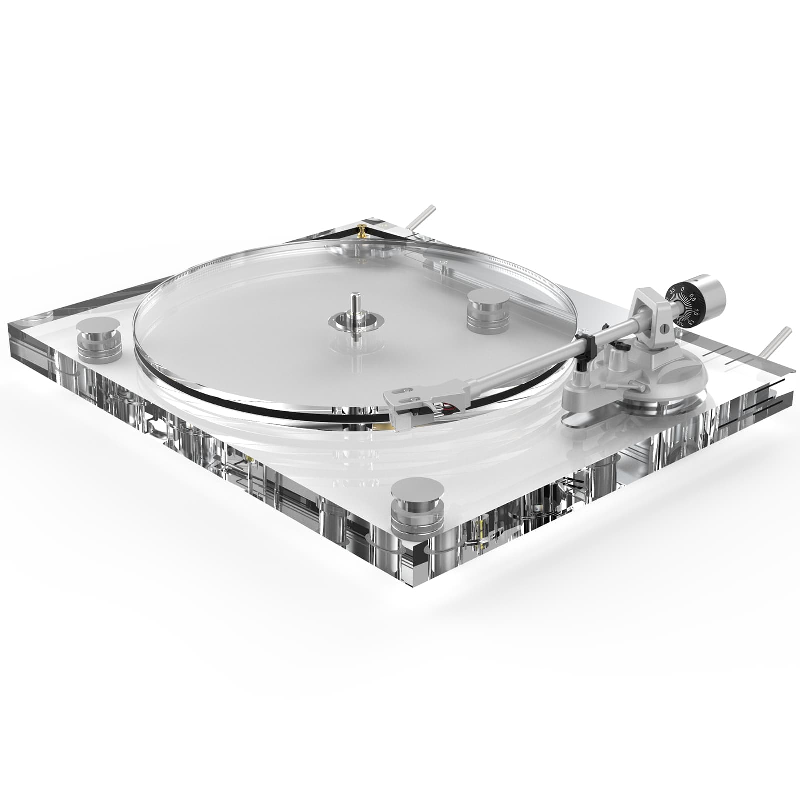 WAVELEGEND the Full Acrylic High Fidelity Bluetooth Vinyl Turntable ICE1