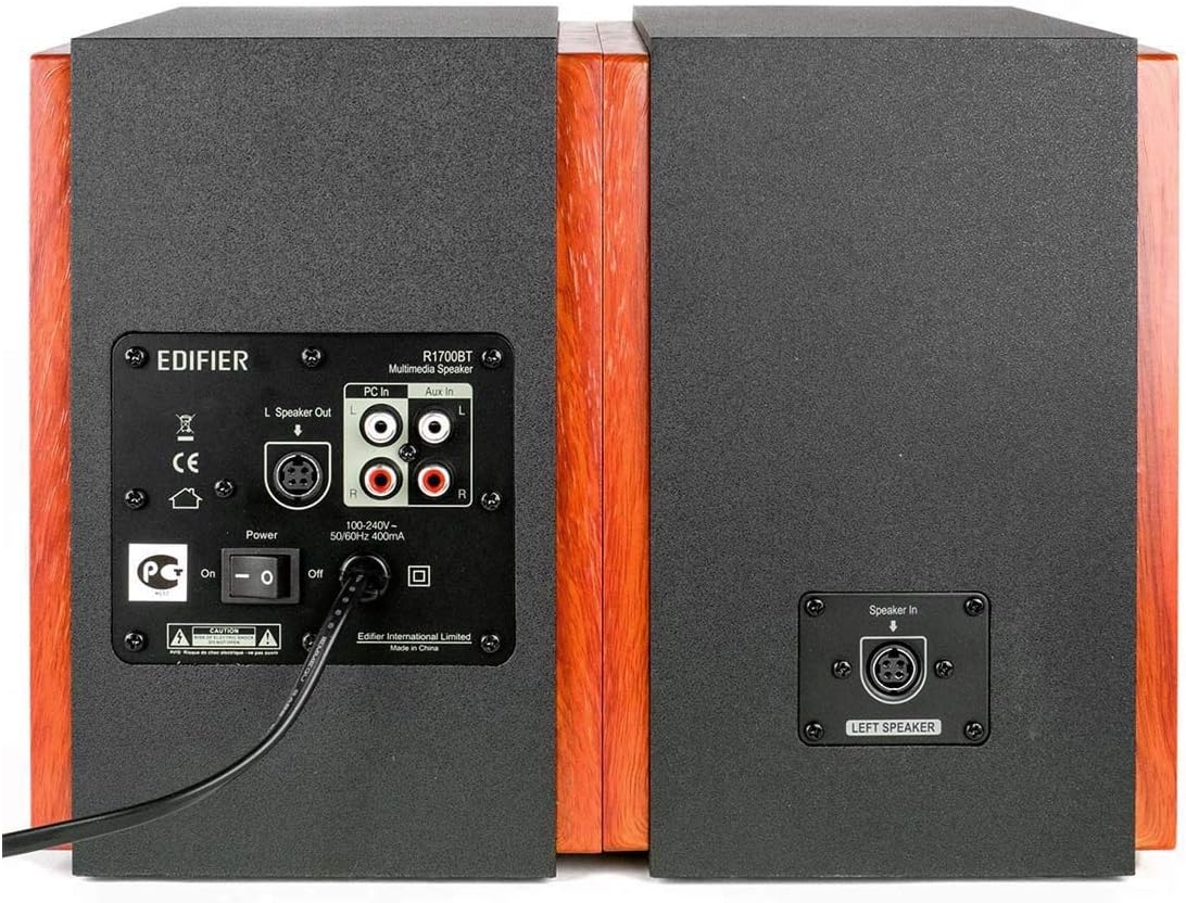 66W Bluetooth Bookshelf Speakers | Powered 2.0 Active Speaker System with Wooden Cabinet