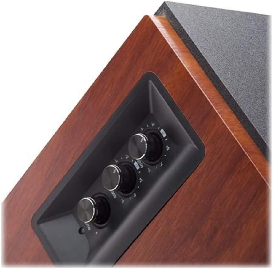 66W Bluetooth Bookshelf Speakers | Powered 2.0 Active Speaker System with Wooden Cabinet