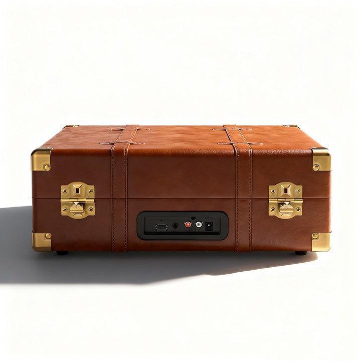 Dual Bluetooth Suitcase Record Player with Built-In Speakers