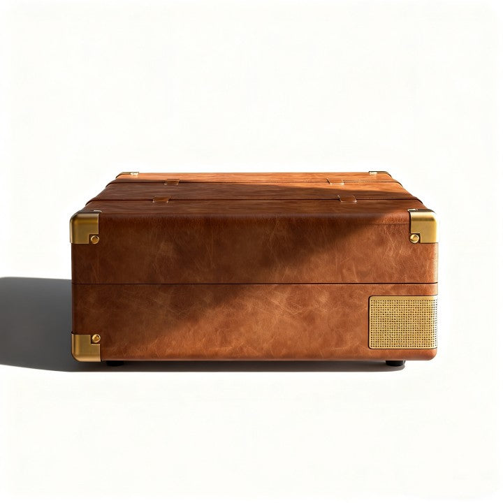 Dual Bluetooth Suitcase Record Player with Built-In Speakers