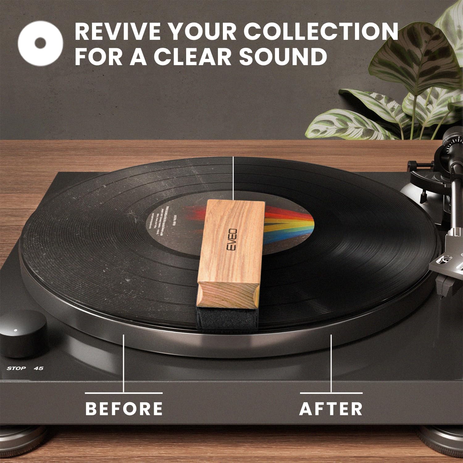 4-in-1 Premium Vinyl Record Cleaning Kit – Velvet Brush, Cleaner Liquid, Stylus Gel & Duster