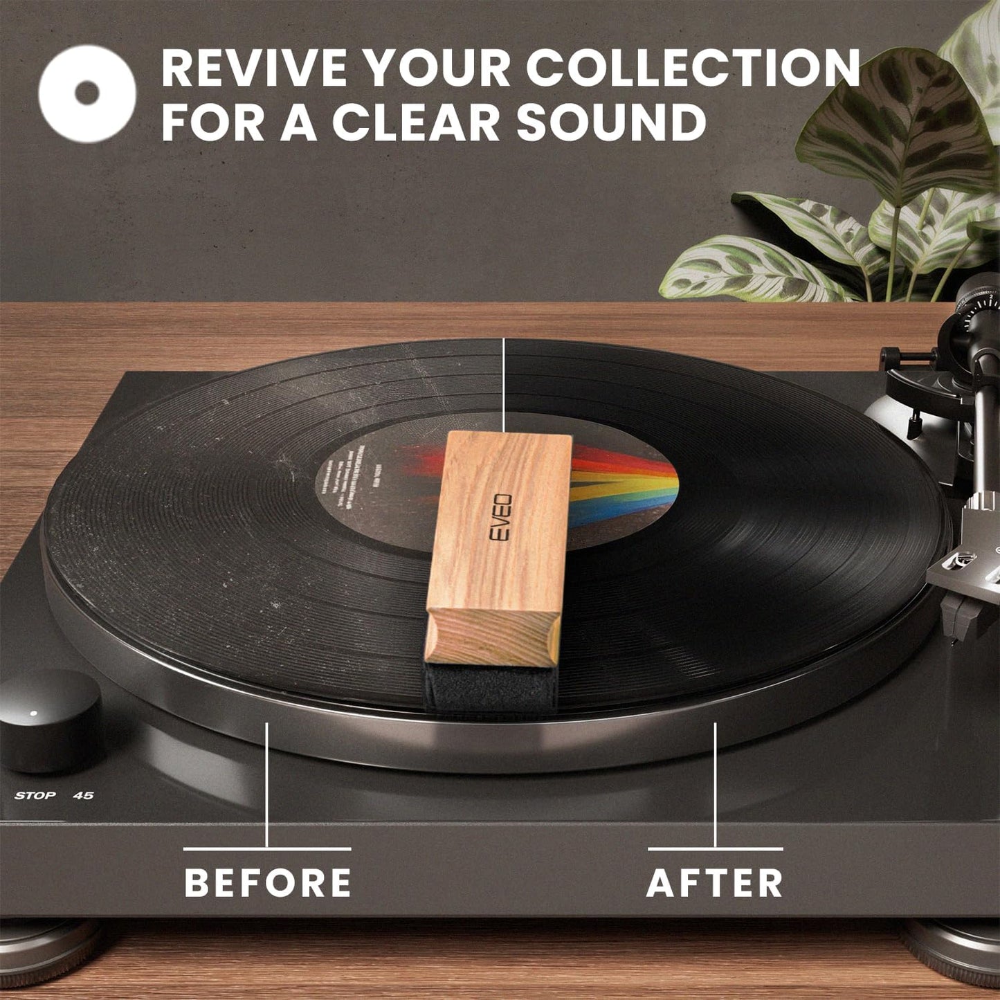 4-in-1 Premium Vinyl Record Cleaning Kit – Velvet Brush, Cleaner Liquid, Stylus Gel & Duster