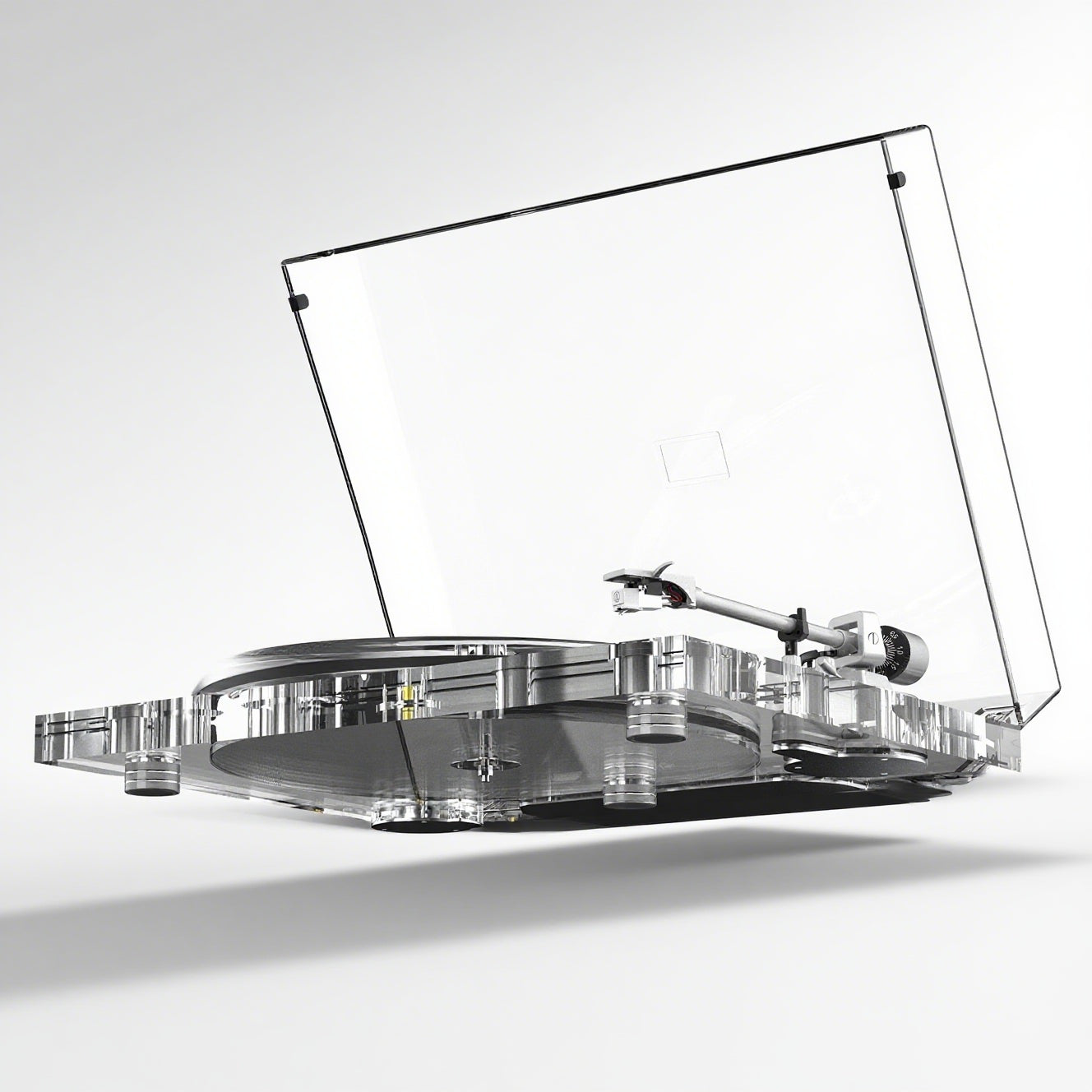High-Fidelity Acrylic Bluetooth Turntable – Transparent Vinyl Playback