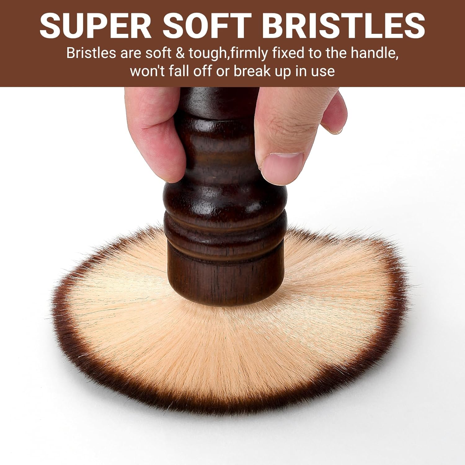 2-in-1 Vinyl Record Cleaning Kit with Stylus Brush – Retro Wooden Handle, Anti-Static Microfiber Record Brush