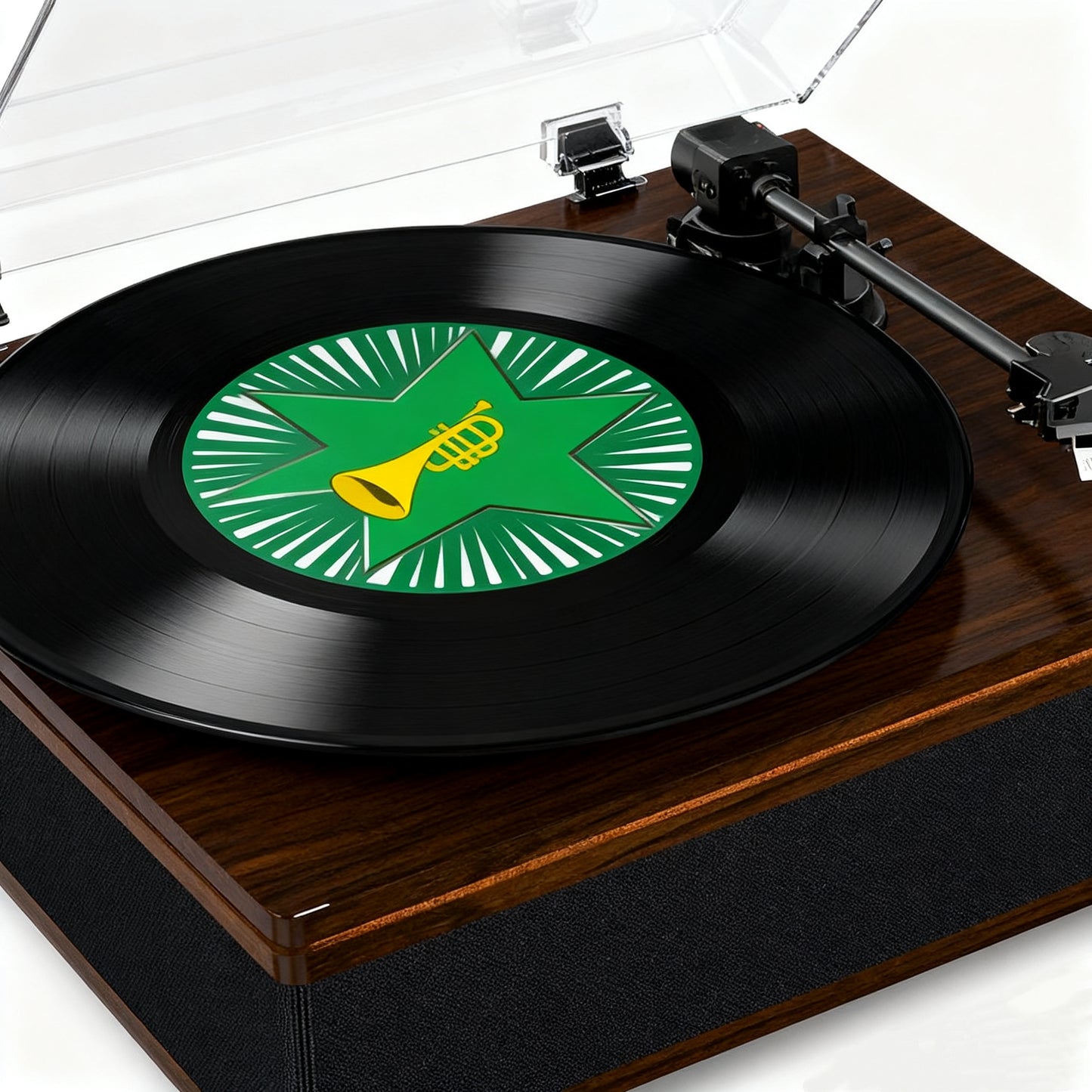 Turntable with Bluetooth & Wooden Speakers