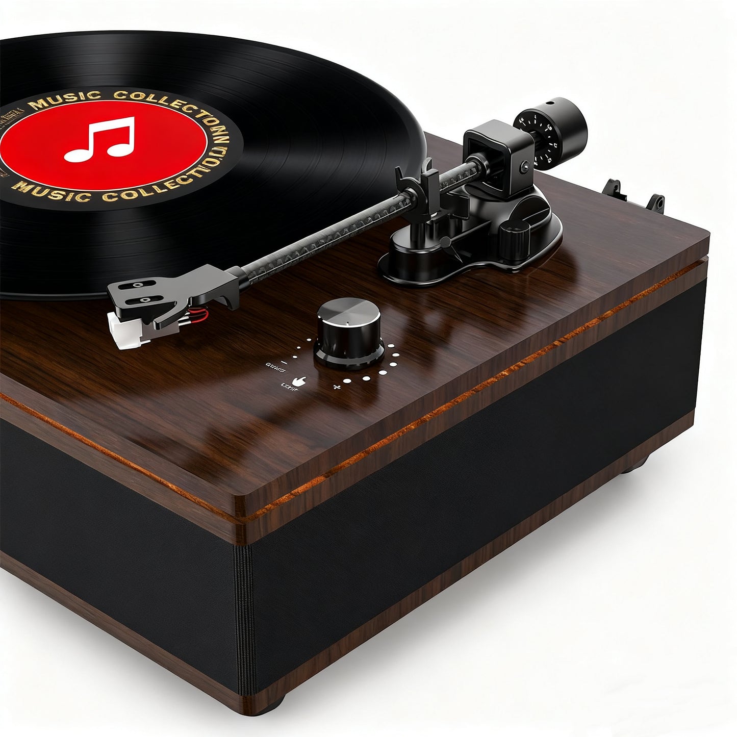 Turntable with Bluetooth & Wooden Speakers