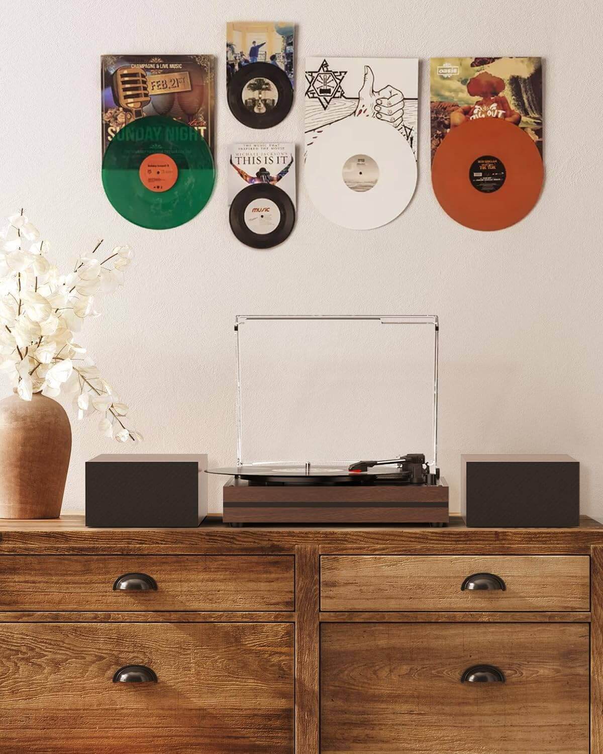 Vinyl Record Player with External Speakers, R612-1