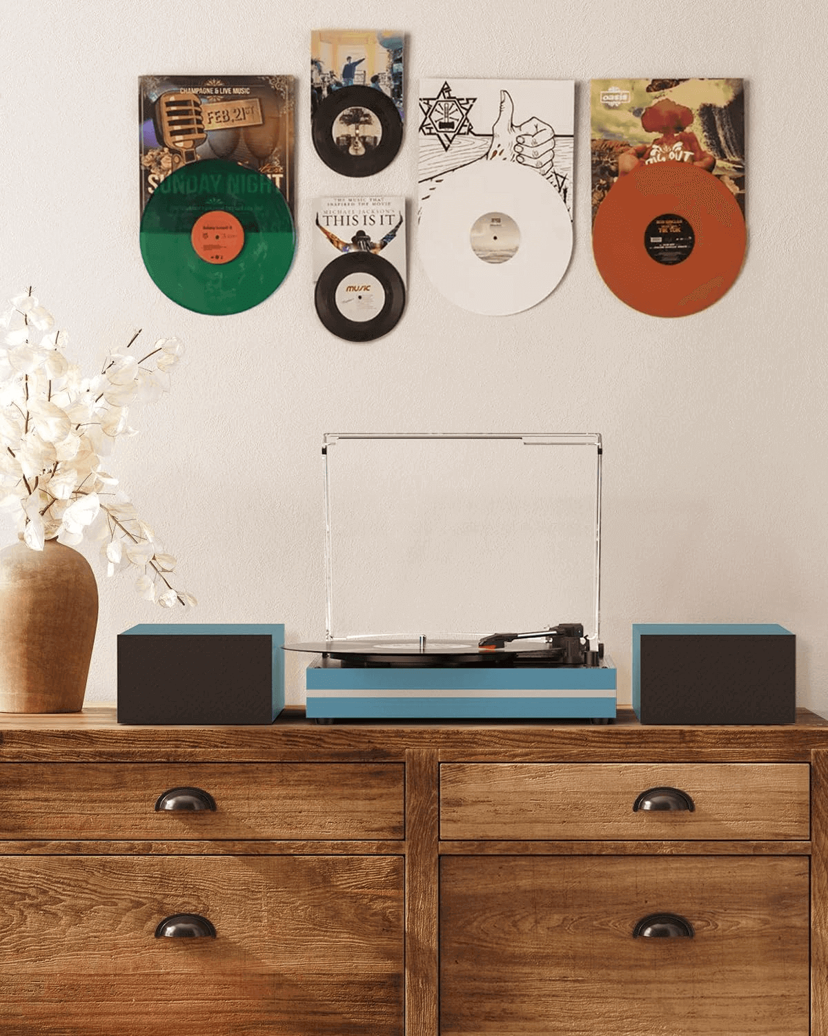 Vinyl Record Player with External Speakers, R612-1